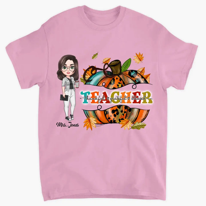 Personalized Custom T-shirt - Teacher's Day, Birthday Gift For Teacher - Teacher Pumpkin