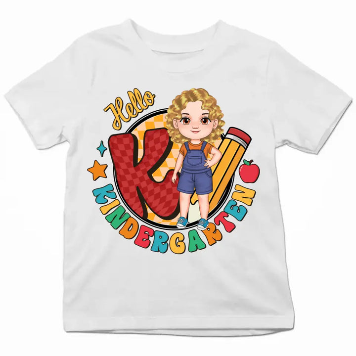 Personalized Custom T-shirt - Birthday, Back To School Gift For Kids - K Is For Kintergarten