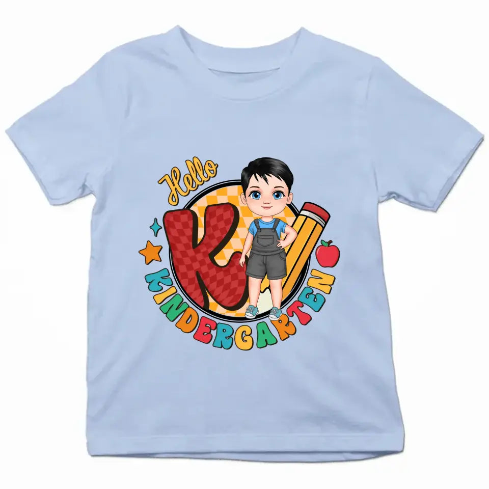Personalized Custom T-shirt - Birthday, Back To School Gift For Kids - K Is For Kintergarten