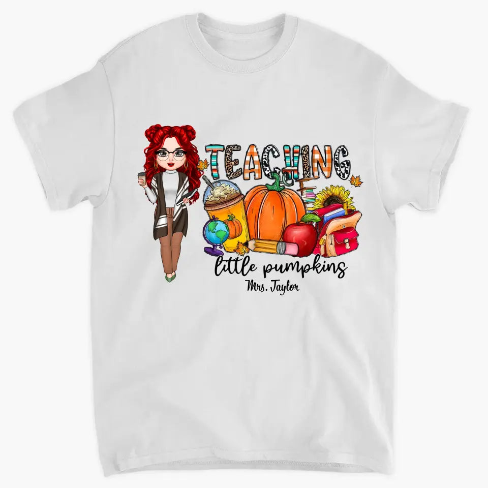 Personalized Custom T-shirt - Birthday, Teacher's Day Gift For Teacher - Teaching Little Pumpkins