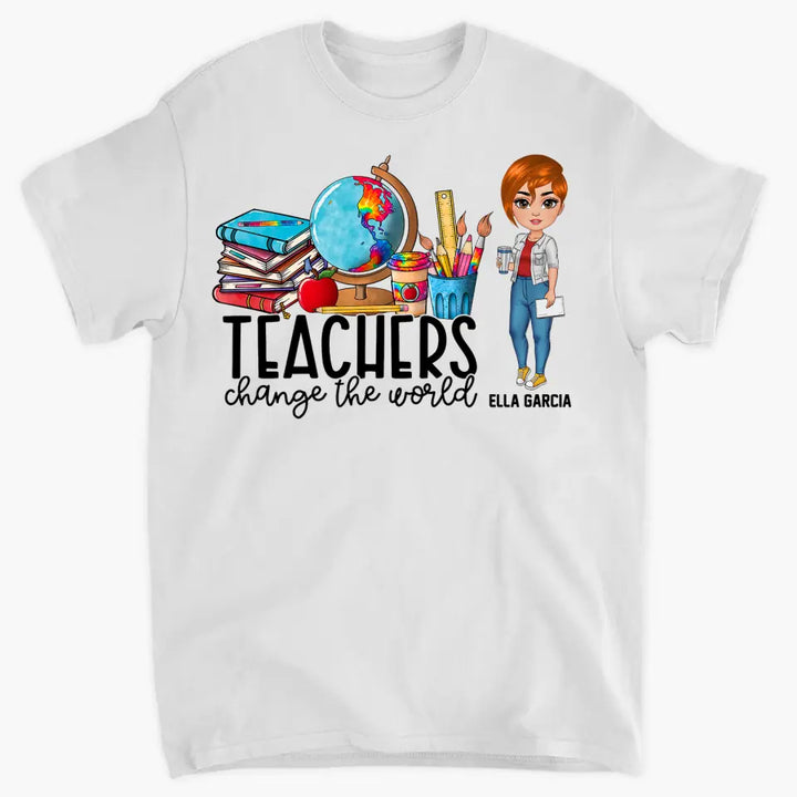 Personalized Custom T-shirt - Teacher's Day Gift For Teacher - Teachers Change The World