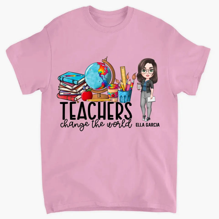 Personalized Custom T-shirt - Teacher's Day Gift For Teacher - Teachers Change The World