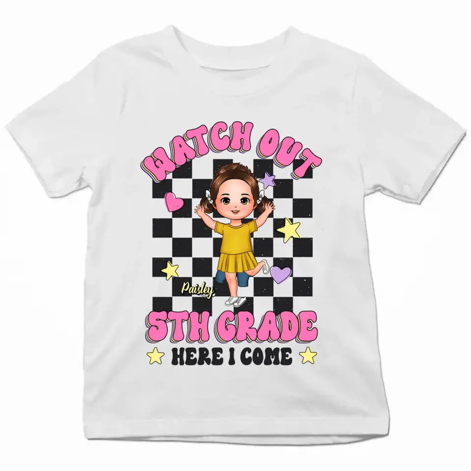 Personalized Custom T-shirt - Birthday, Back To School Gift For Kid - Watch Out Kindergarten