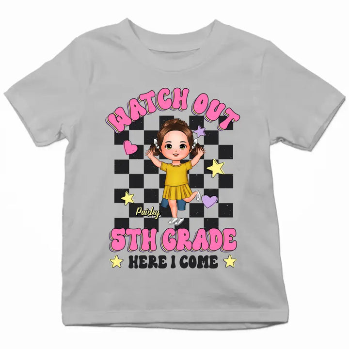 Personalized Custom T-shirt - Birthday, Back To School Gift For Kid - Watch Out Kindergarten