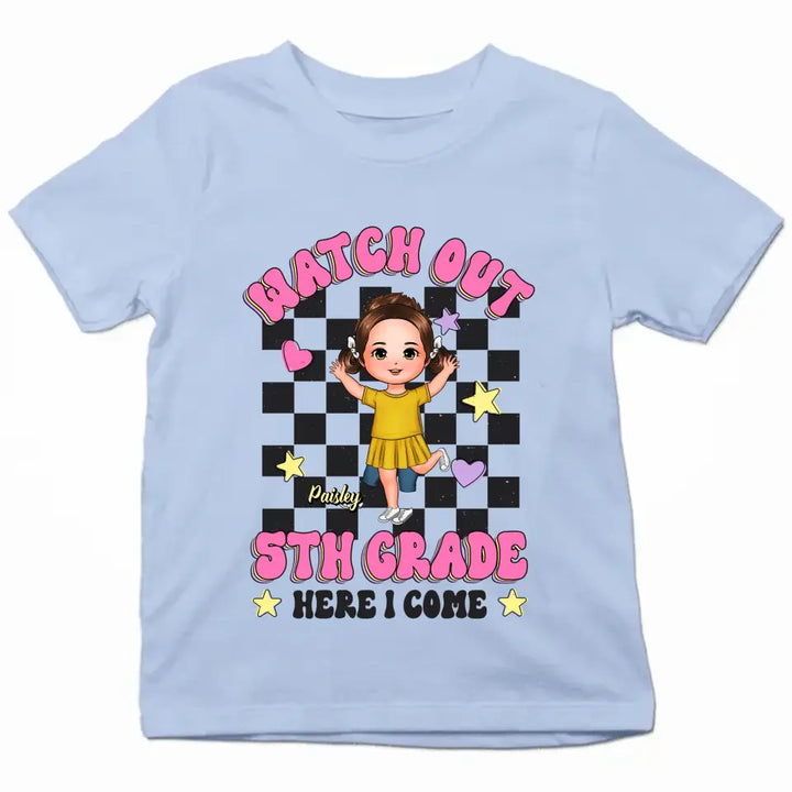 Personalized Custom T-shirt - Birthday, Back To School Gift For Kid - Watch Out Kindergarten