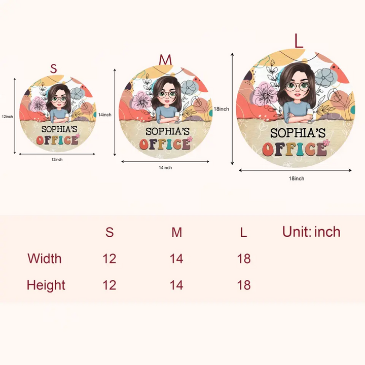 Personalized Custom Door Sign - Welcoming, Birthday Gift For Office Staff, Colleague - Welcome To My Office