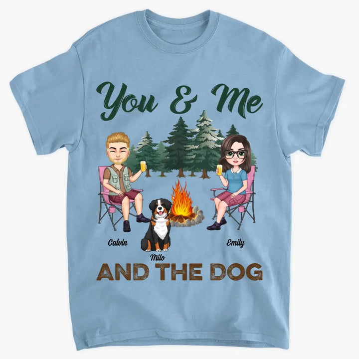 Personalized Custom T-shirt - Anniversary Gift For Couple - You And Me And The Dogs