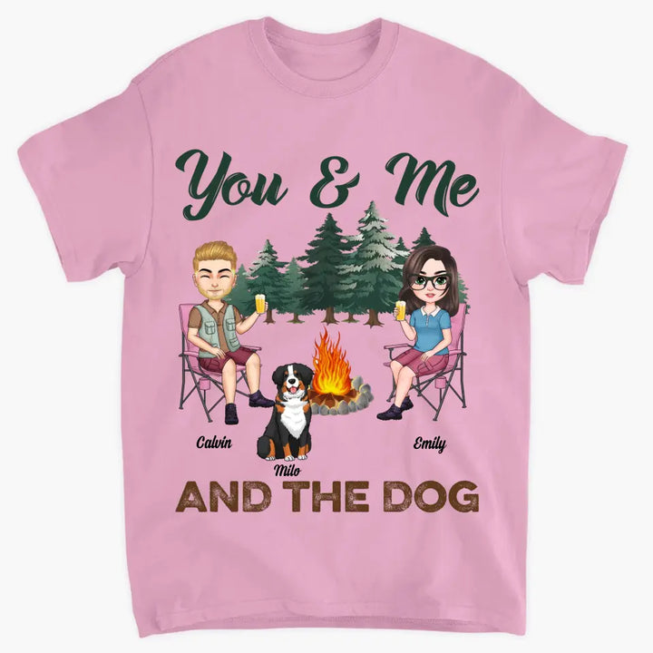 Personalized Custom T-shirt - Anniversary Gift For Couple - You And Me And The Dogs