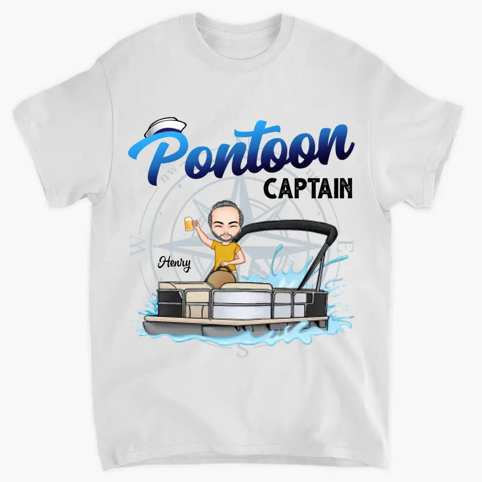 Personalized Custom T-shirt - Gift For Pontoon Lover - Pontoon Captain