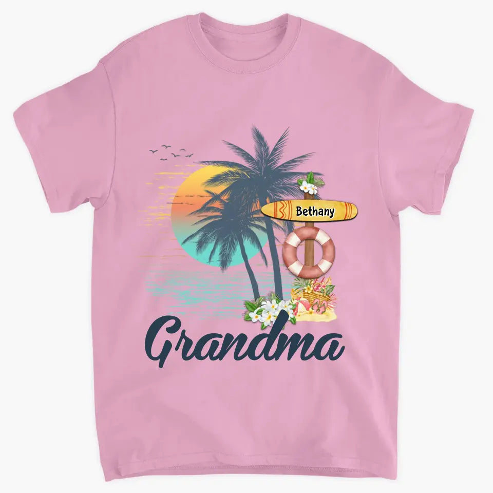 Personalized Custom T-shirt - Mother's Day, Birthday Gift For Mom, Grandma - Grandma Summer