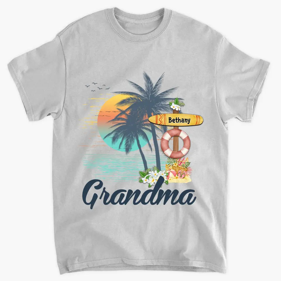 Personalized Custom T-shirt - Mother's Day, Birthday Gift For Mom, Grandma - Grandma Summer
