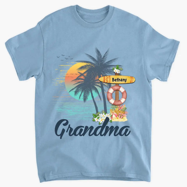 Personalized Custom T-shirt - Mother's Day, Birthday Gift For Mom, Grandma - Grandma Summer