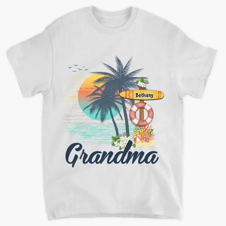 Personalized Custom T-shirt - Mother's Day, Birthday Gift For Mom, Grandma - Grandma Summer