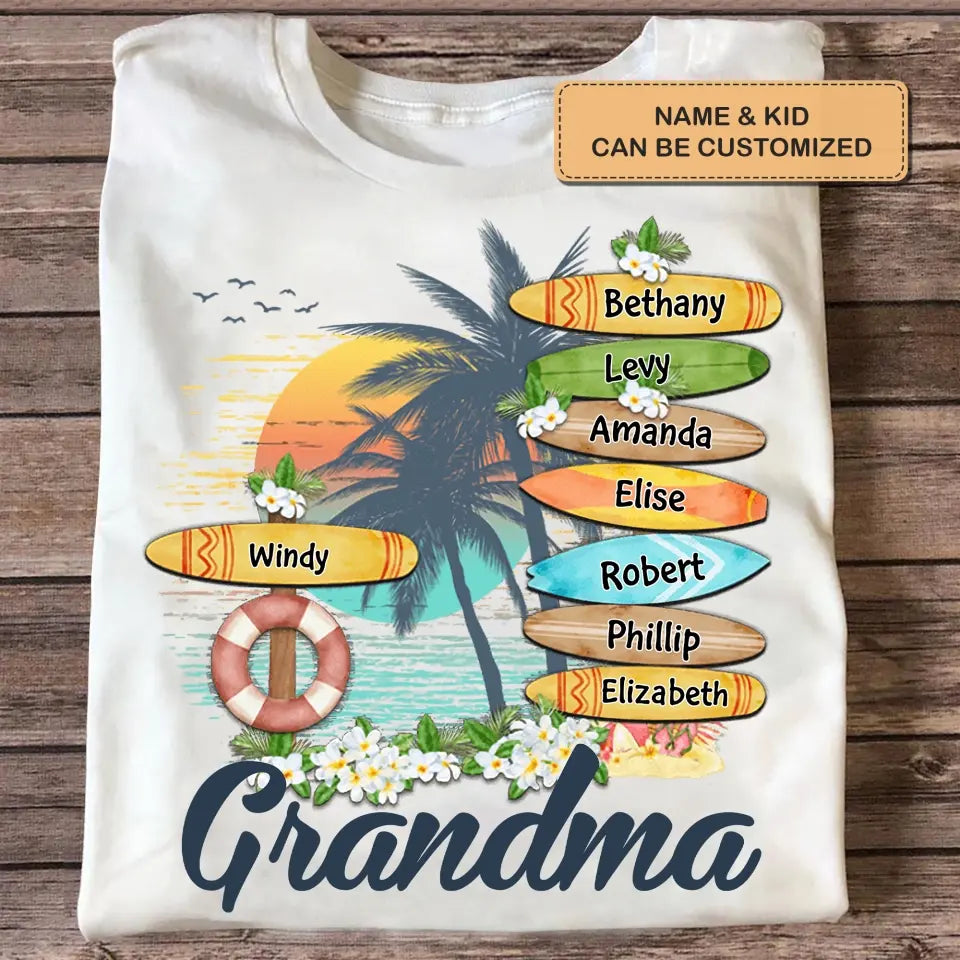 Personalized Custom T-shirt - Mother's Day, Birthday Gift For Mom, Grandma - Grandma Summer