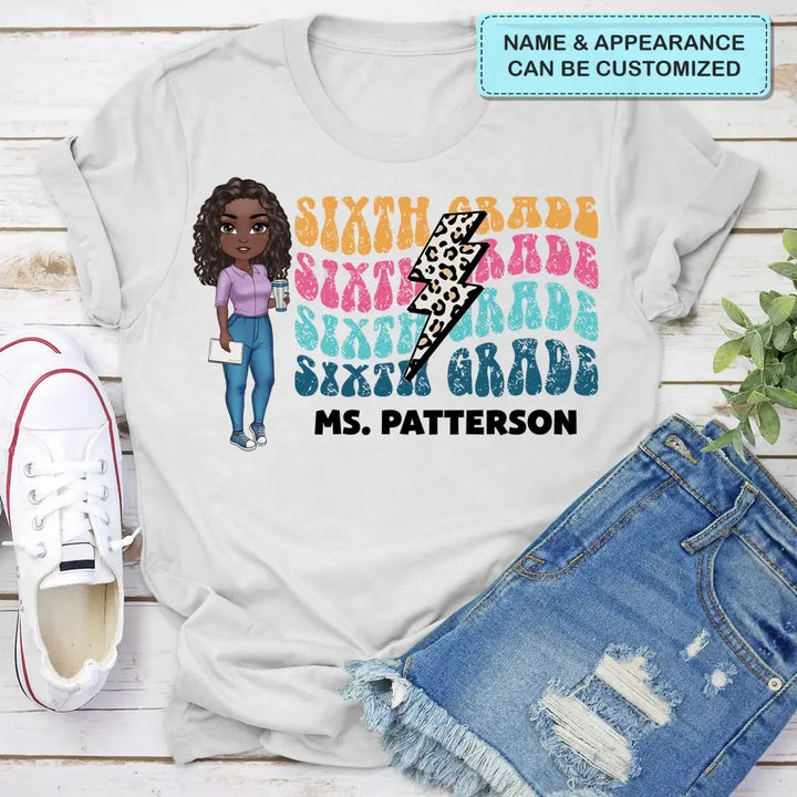 Personalized Custom T-shirt - Teacher's Day, Appreciation Gift For Teacher - Teacher Retro