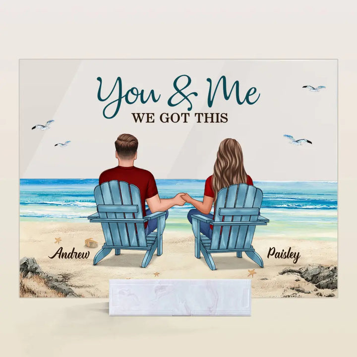Personalized Custom Acrylic Plaque - Pride Month, LGBT, Anniversary Gift For Couple - You & Me We Got This