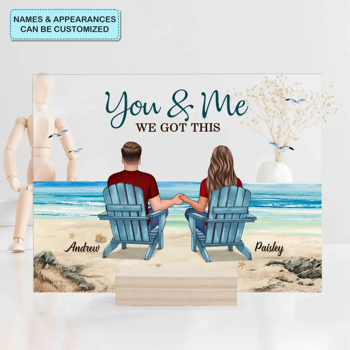 Personalized Custom Acrylic Plaque - Pride Month, LGBT, Anniversary Gift For Couple - You & Me We Got This