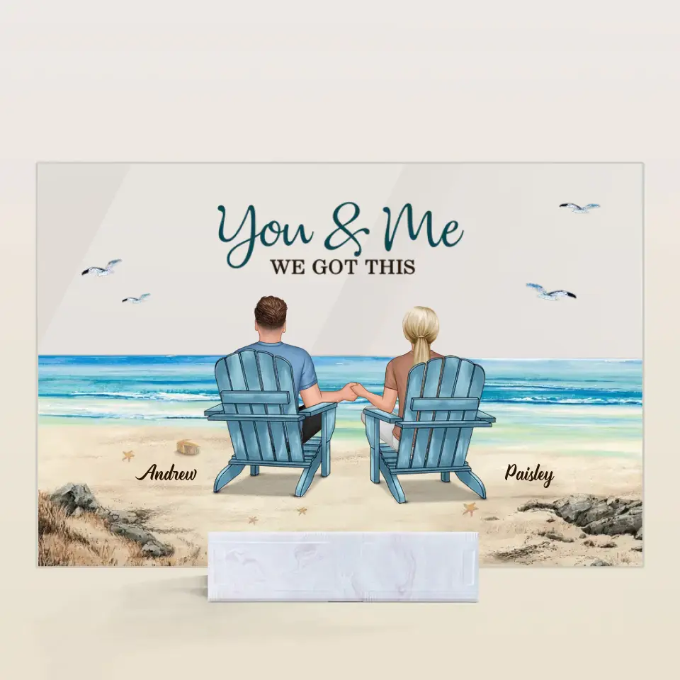 Personalized Custom Acrylic Plaque - Pride Month, LGBT, Anniversary Gift For Couple - You & Me We Got This