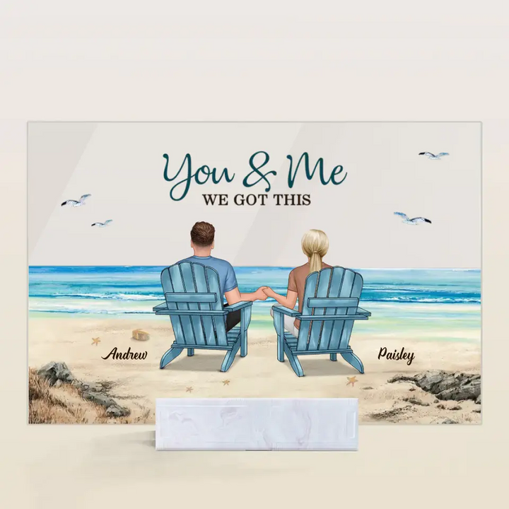 Personalized Custom Acrylic Plaque - Pride Month, LGBT, Anniversary Gift For Couple - You & Me We Got This