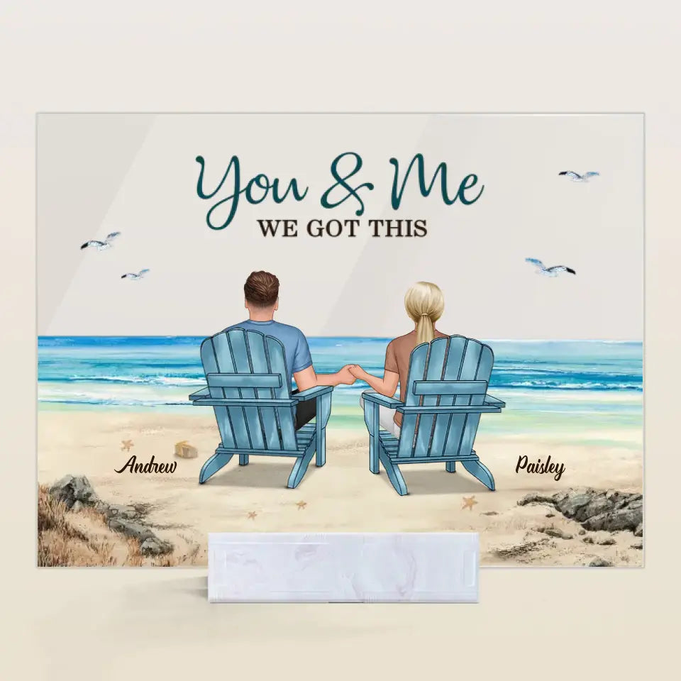 Personalized Custom Acrylic Plaque - Pride Month, LGBT, Anniversary Gift For Couple - You & Me We Got This