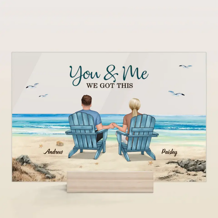 Personalized Custom Acrylic Plaque - Pride Month, LGBT, Anniversary Gift For Couple - You & Me We Got This