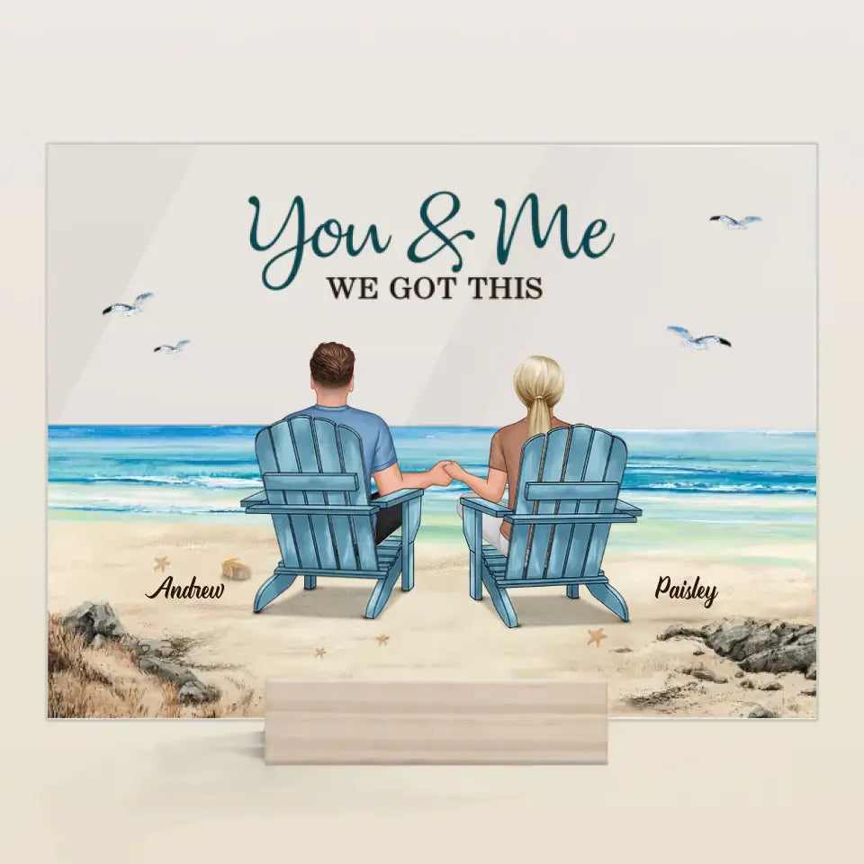 Personalized Custom Acrylic Plaque - Pride Month, LGBT, Anniversary Gift For Couple - You & Me We Got This