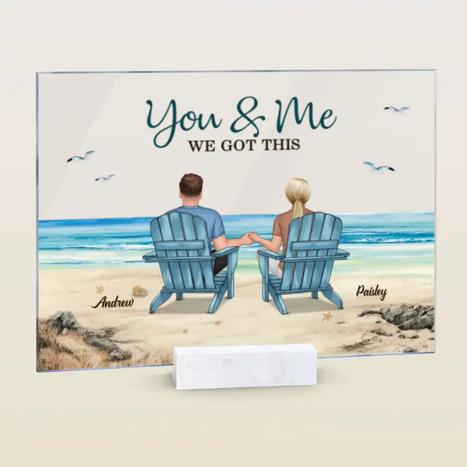 Personalized Custom Acrylic Plaque - Pride Month, LGBT, Anniversary Gift For Couple - You & Me We Got This