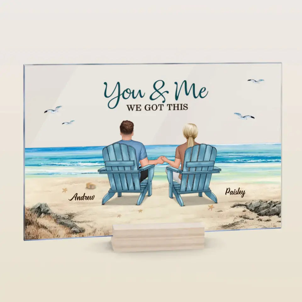 Personalized Custom Acrylic Plaque - Pride Month, LGBT, Anniversary Gift For Couple - You & Me We Got This