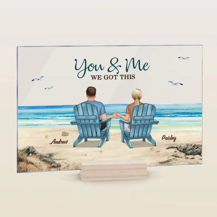 Personalized Custom Acrylic Plaque - Pride Month, LGBT, Anniversary Gift For Couple - You & Me We Got This