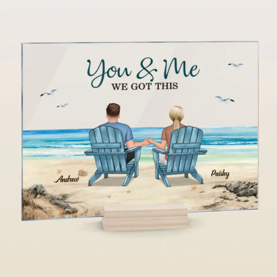 Personalized Custom Acrylic Plaque - Pride Month, LGBT, Anniversary Gift For Couple - You & Me We Got This