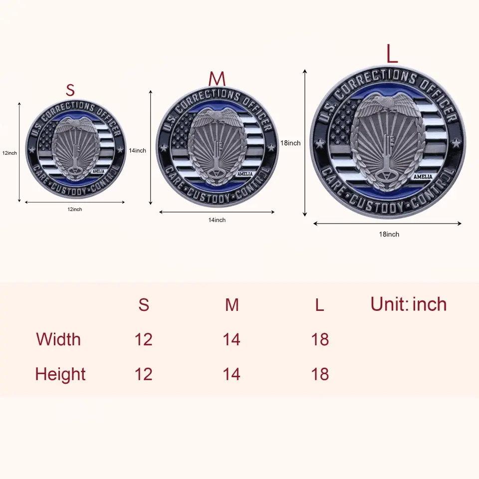 Personalized Custom Door Sign - Birthday Gift For Correctional Officer -  Care Custody Control