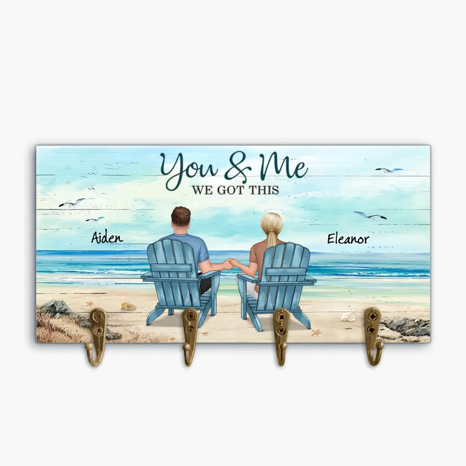 Personalized Custom Key Holder - Pride Month, LGBT, Anniversary Gift For Couple - You & Me We Got This