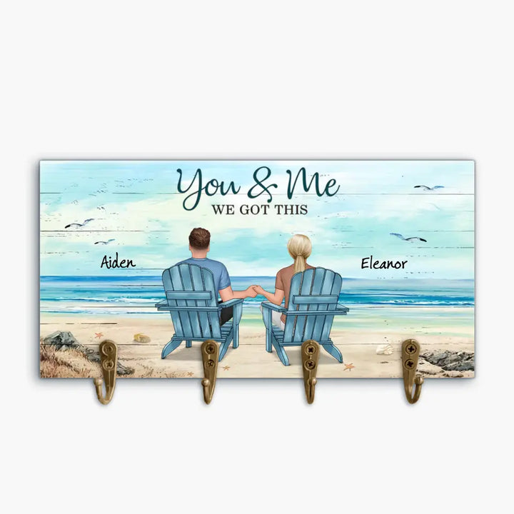 Personalized Custom Key Holder - Pride Month, LGBT, Anniversary Gift For Couple - You & Me We Got This