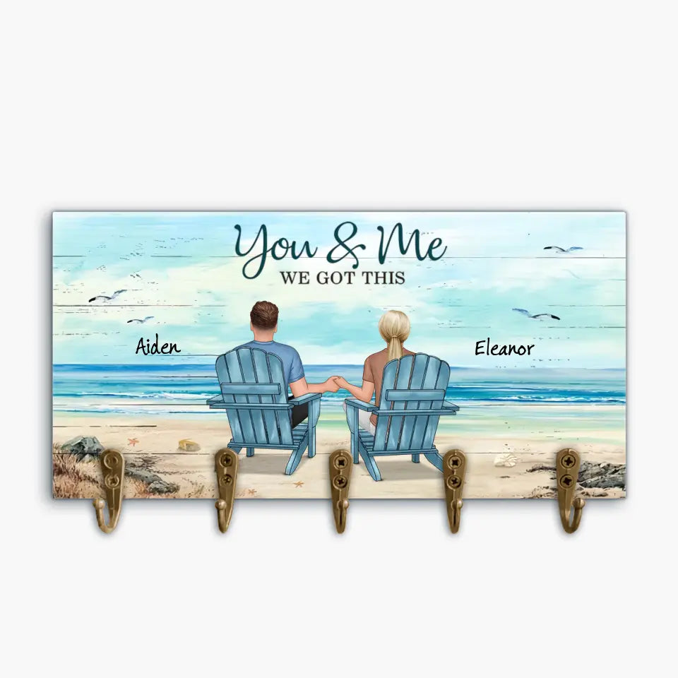 Personalized Custom Key Holder - Pride Month, LGBT, Anniversary Gift For Couple - You & Me We Got This