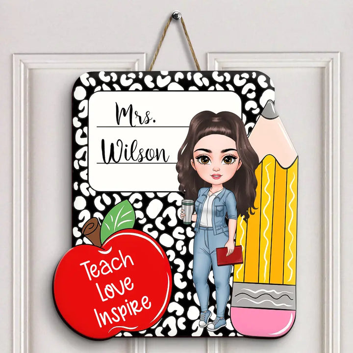 Personalized Custom Door Sign - Teacher's Day, Appreciation Gift For Teacher - Welcome To The Class Book Cover