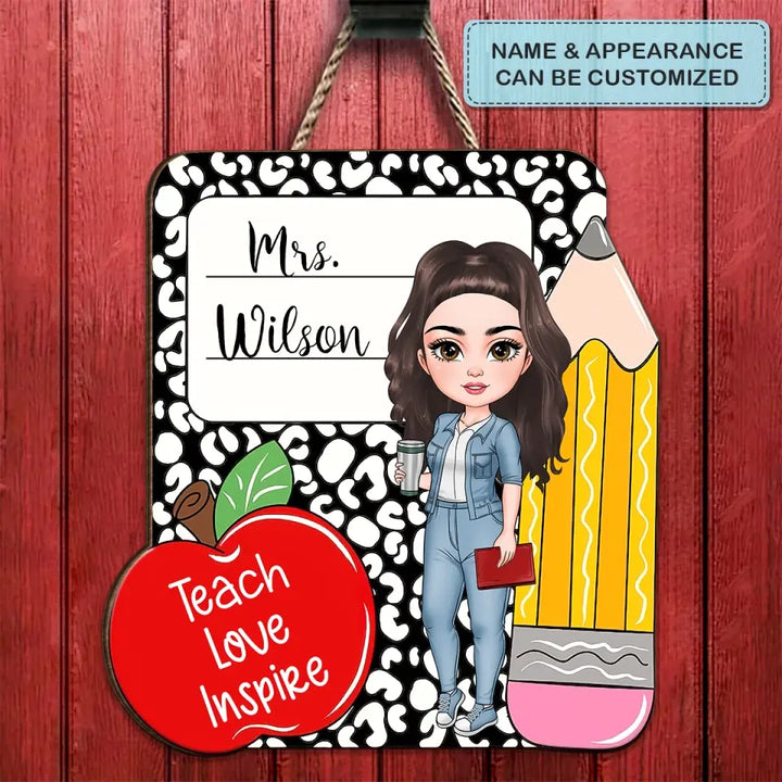 Personalized Custom Door Sign - Teacher's Day, Appreciation Gift For Teacher - Welcome To The Class Book Cover