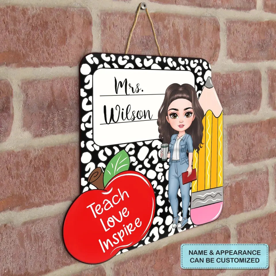 Personalized Custom Door Sign - Teacher's Day, Appreciation Gift For Teacher - Welcome To The Class Book Cover