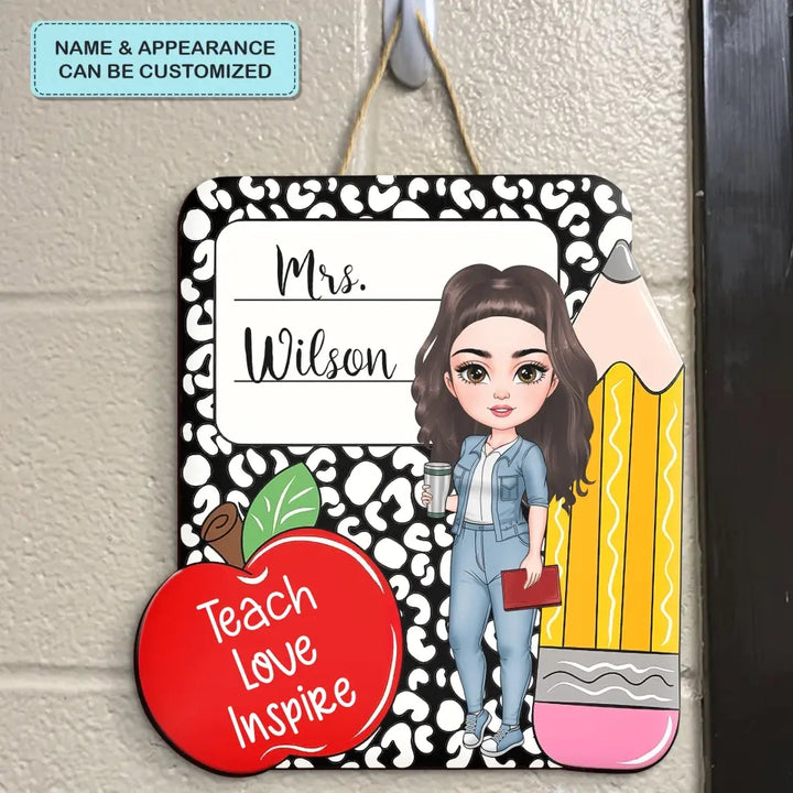 Personalized Custom Door Sign - Teacher's Day, Appreciation Gift For Teacher - Welcome To The Class Book Cover