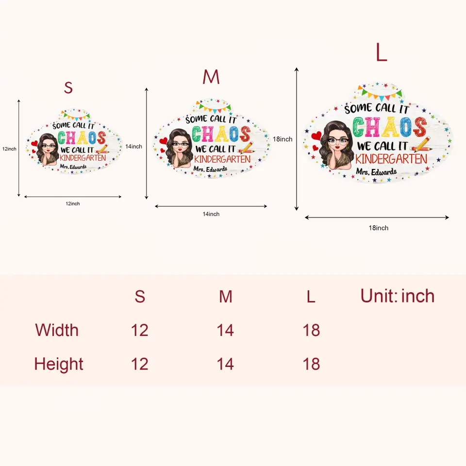 Personalized Custom Door Sign - Teacher's Day, Appreciation Gift For Teacher - Some Call It Chaos