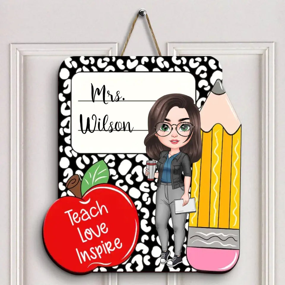 Personalized Custom Door Sign - Teacher's Day, Appreciation Gift For Teacher - Welcome To The Class Book Cover