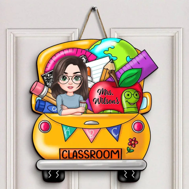 Personalized Custom Door Sign - Teacher's Day, Appreciation Gift For Teacher - Teacher Car Door Sign