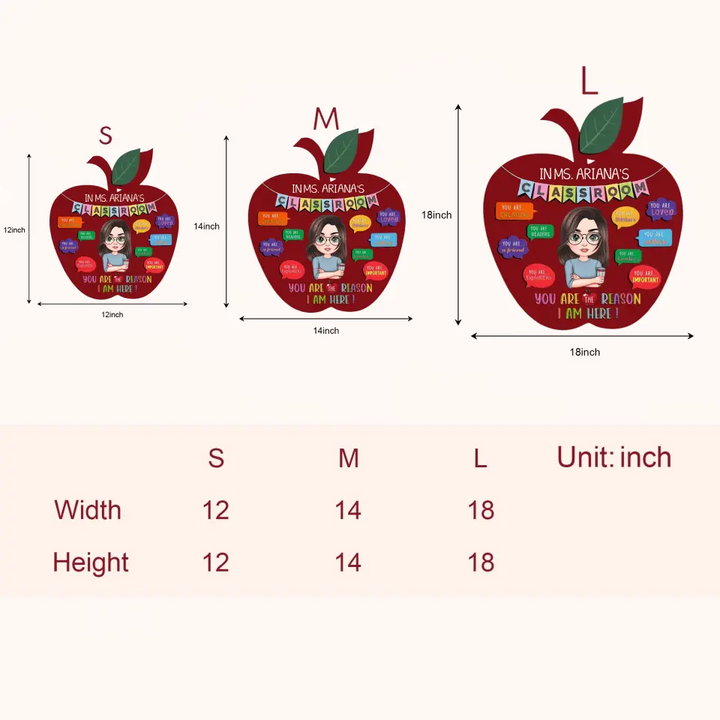 Personalized Custom Door Sign - Teacher's Day, Appreciation Gift For Teacher - You Are The Reason I Am Here