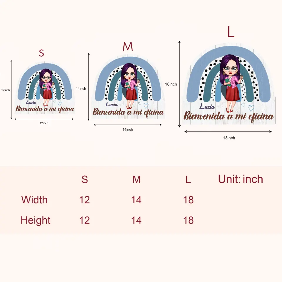 Personalized Custom Door Sign - Welcoming, Birthday Gift For Office Staff, Colleague - Bienvenida A Mi Oficina