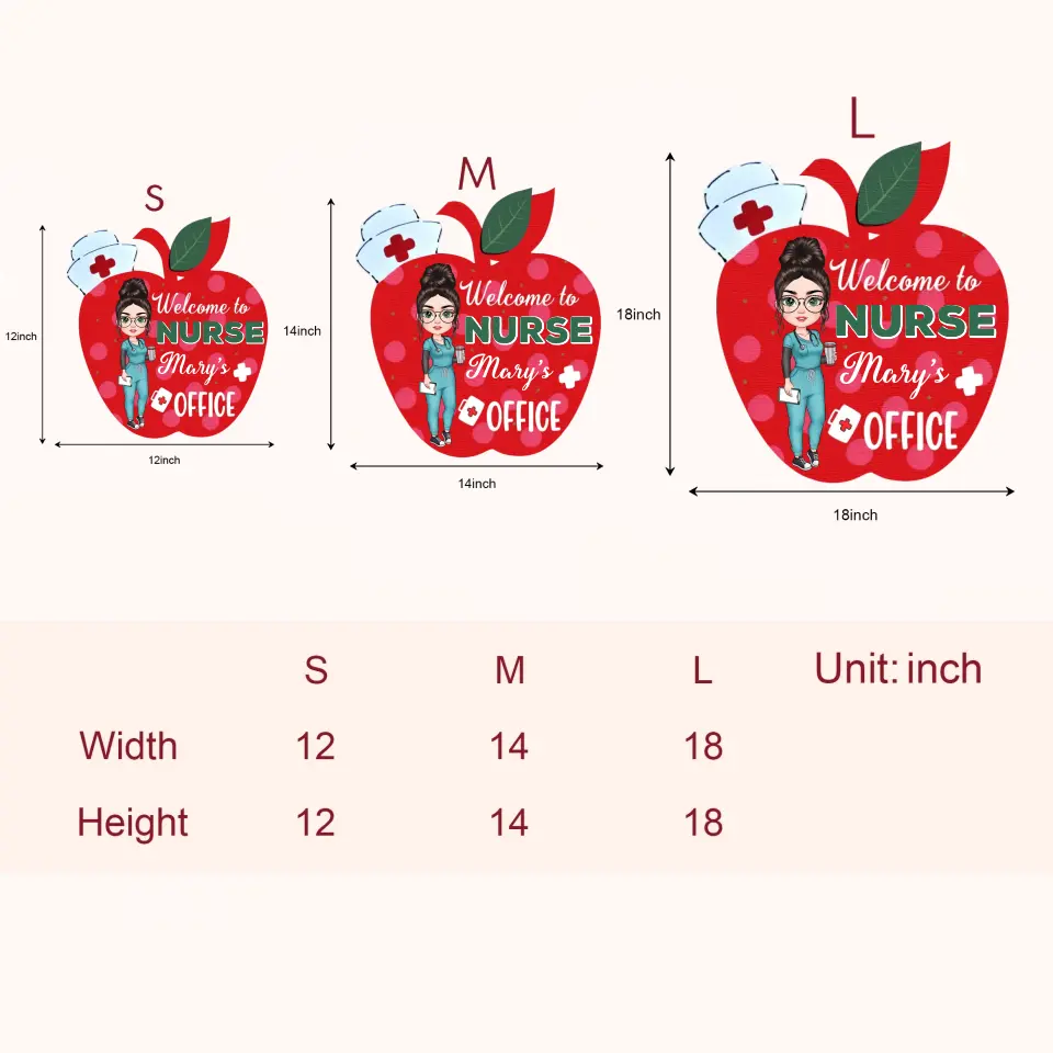 Personalized Custom Door Sign - Nurse's Day, Appreciation Gift For Nurse - Welcome To The Office