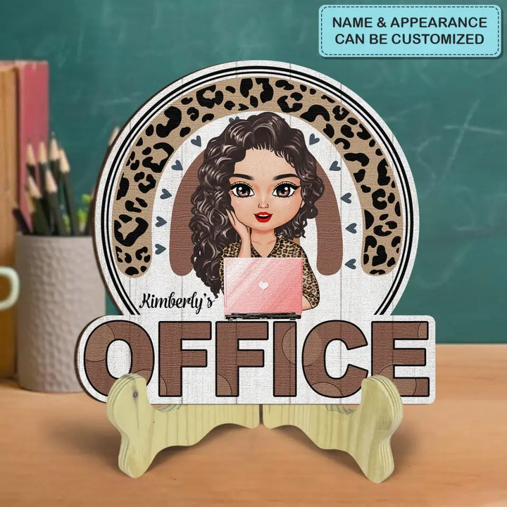 Personalized Custom 1 Layer Wooden Sign - Birthday Gift For Office Staff, Colleague - My Office