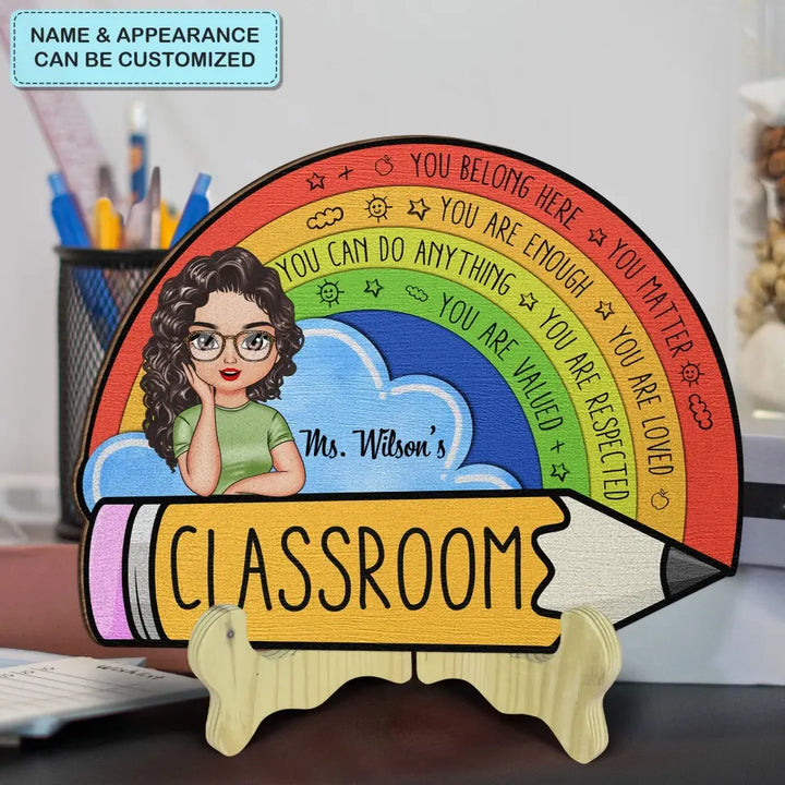 Personalized Custom 1 Layer Wooden Sign - Birthday, Teacher's Day Appreciation Gift For Teacher - In My Class