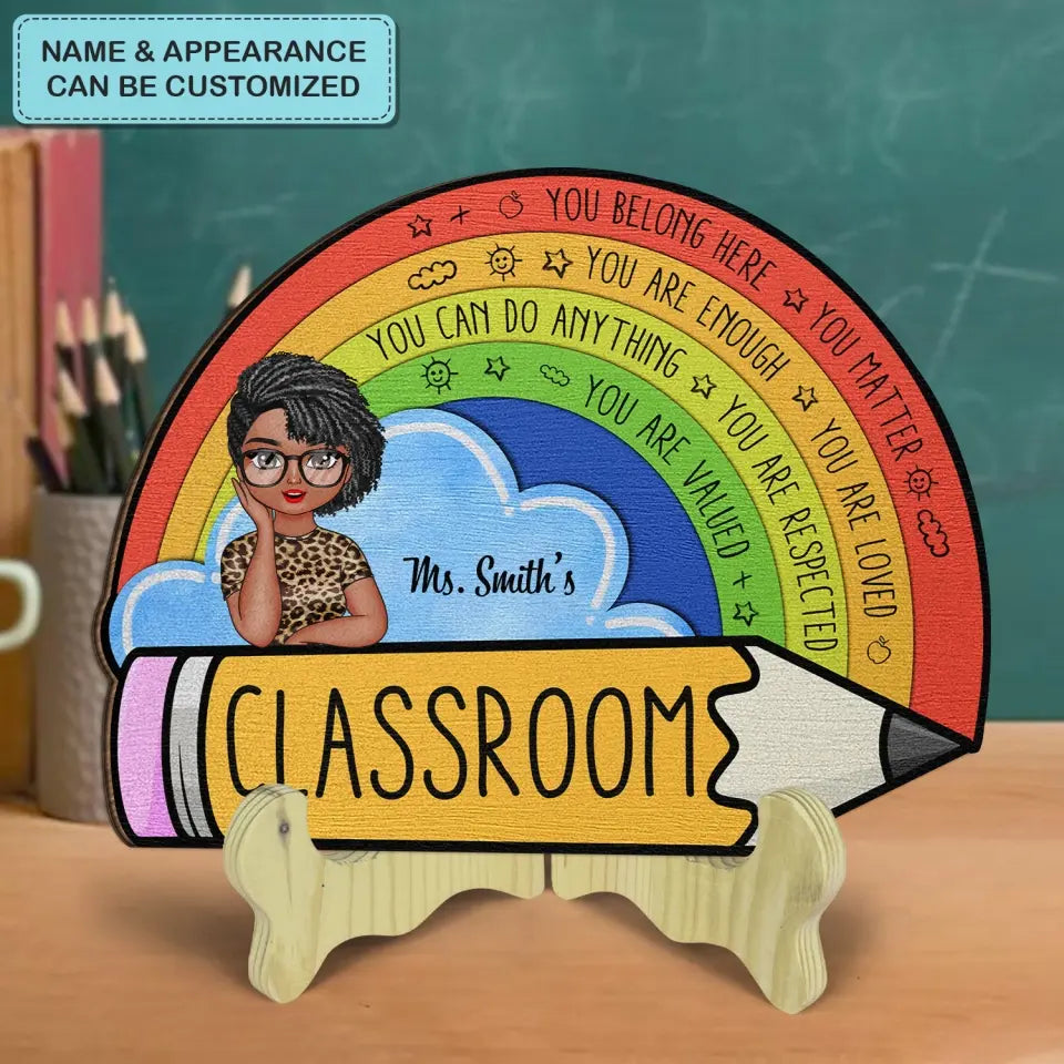 Personalized Custom 1 Layer Wooden Sign - Birthday, Teacher's Day Appreciation Gift For Teacher - In My Class