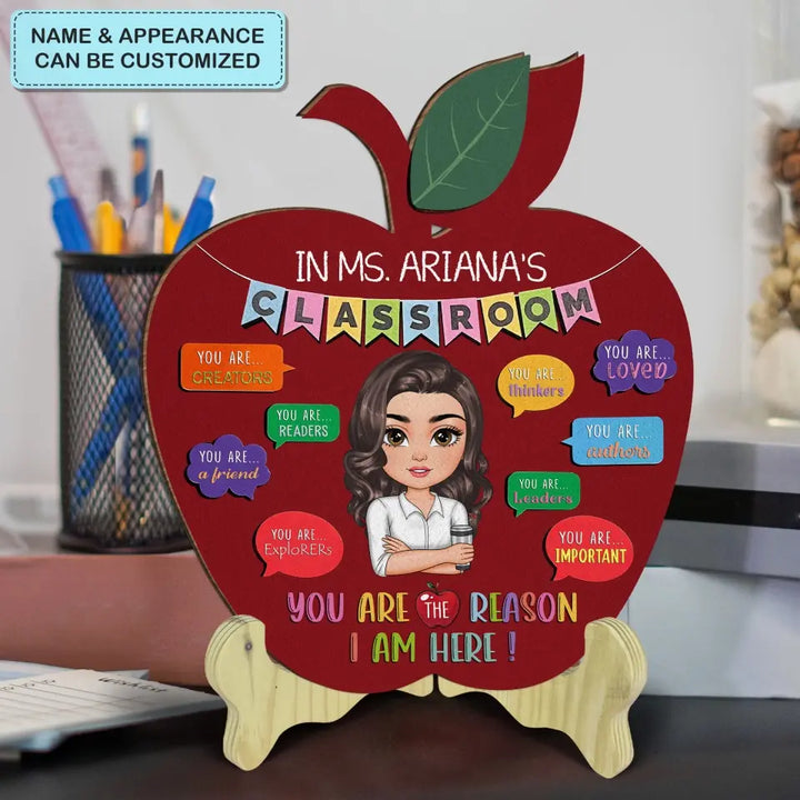 Personalized Custom 1 Layer Wooden Sign - Teacher's Day, Birthday Gift For Teacher - In This Class You Are Loved