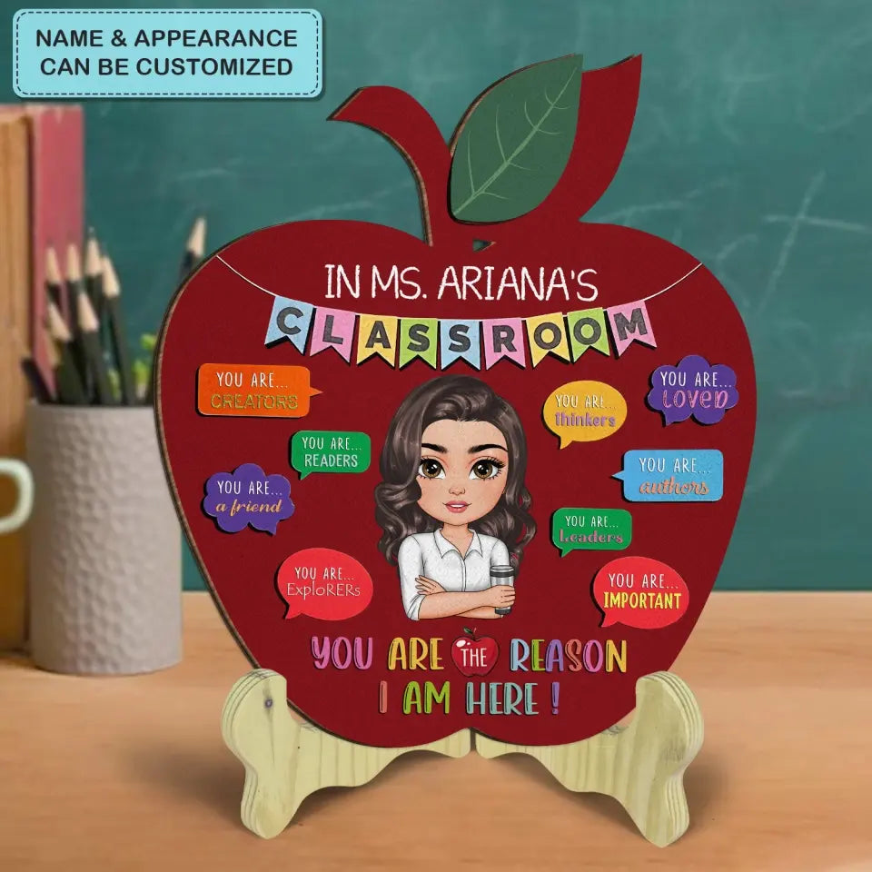 Personalized Custom 1 Layer Wooden Sign - Teacher's Day, Birthday Gift For Teacher - In This Class You Are Loved