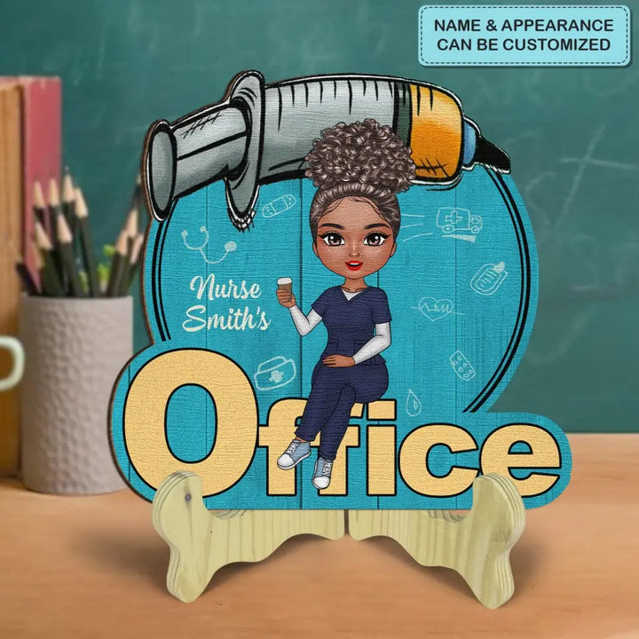 Personalized Custom 1 Layer Wooden Sign - Nurse's Day, Appreciation Gift For Nurse - My Office